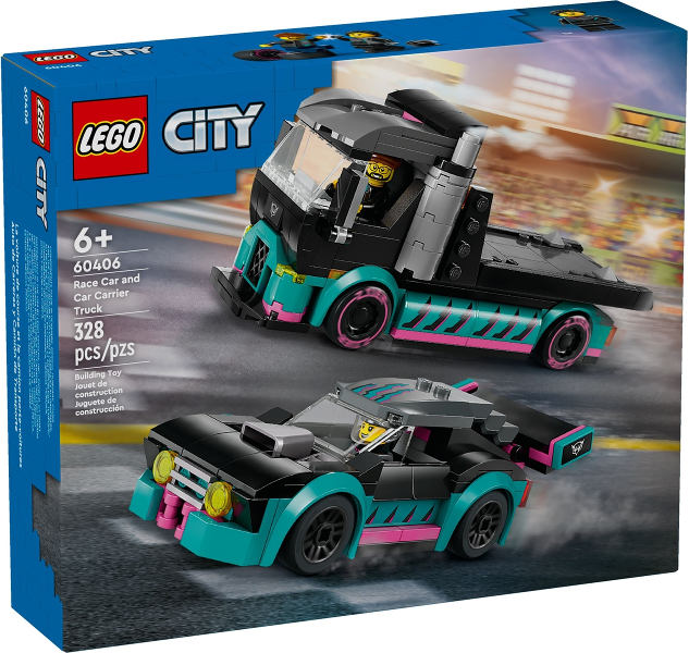 LEGO 60406 Race Car and Car Carrier Truck