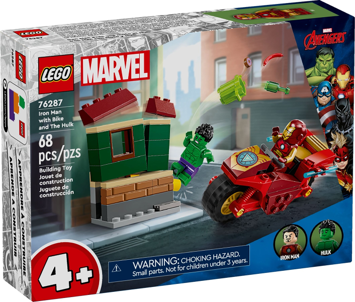 LEGO 76287 Iron Man with Bike and The Hulk