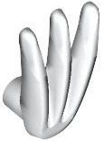 Weapon Bladed Claw Spread in White