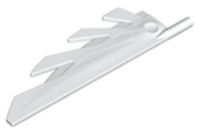 Creature Body Part, Wing 9L with Stylized Feathers in White