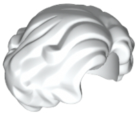 Hair Short Wavy with Side Part in White