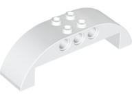 Brick Curved 2 x 8 x 2 Double in White