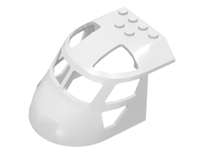 Aircraft Fuselage Curved Forward 6 x 8 Top in White