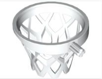 Sports Basketball Net with Axle in White
