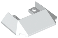 Brick Wedged, Sloped 45° 6 x 4 Double / 33°, 5 Bottom Tubes [Train Roof] in White