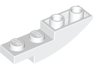 Brick Curved Inverted 4 x 1 in White