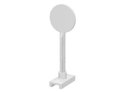 Road Sign Round in White