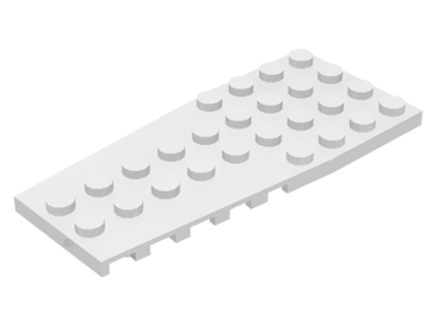 Wedge Plate 4 x 9 with Stud Notches in White
