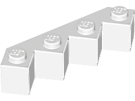 Brick Wedged 4 x 4 Facet in White