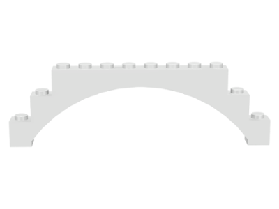Brick Arch 1 x 12 x 3 Raised Arch in White