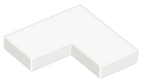 Tile 2 x 2 Corner in White