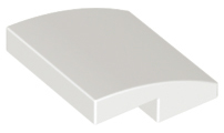 Brick Curved 2 x 2 x 2/3 in White