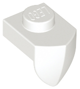 Plate Special 1 x 1 with Vertical Tooth in White