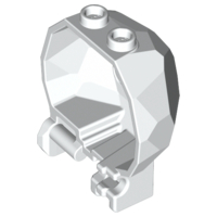 Rock Boulder Hinged Half (Chima Exploding Rock Half) in White