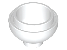 Brick Round 2 x 2 Dome Bottom [Open Stud] in White