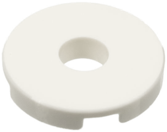 Tile Special Round 2 x 2 with Hole in White