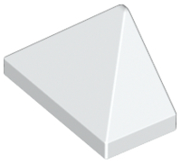 Brick Sloped 45° 2 x 1 Triple with Inside Stud Holder in White