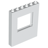 Panel 1 x 6 x 6 with Window in White
