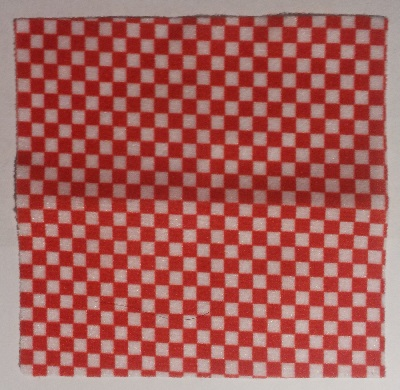 Blanket, Red Chequers Print (Picnic) in White