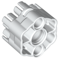 Launcher, Weapon Rapid Shooter Six Barrel, 3 Fingers in White