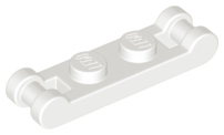 Plate Special 1 x 2 with Handles on Ends in White