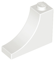 Brick Curved 1 x 3 x 2 Inverted [Inside Bow] in White