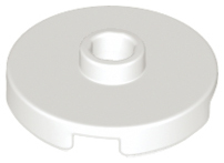 Plate Special Round 2 x 2 with Center Stud (Jumper Plate) in White