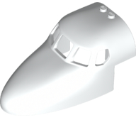 Aircraft Fuselage Curved Forward 6 x 10 Top with 5 Window Panes in White