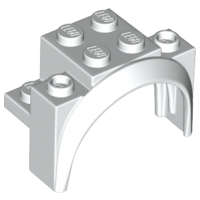 Wheel Arch, Mudguard 4 x 2 1/2 x 2 1/3 in White
