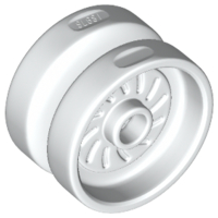 Wheel 18 x 12 with Axle Hole and Stud in White