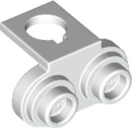 Minifig Neckwear Bracket with 2 Back Studs in White