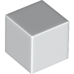 Minifig Head Special, Cube [Plain] in White