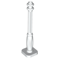 Lamp Post 2 x 2 x 7 with 6 Base Flutes in White