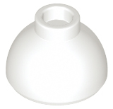 Brick Round 1.5 x 1.5 Dome Top [Plain] in White