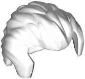 Hair Short Swept Back with Sideburns and Widow's Peak in White