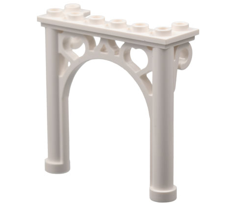 Brick Arch 2 x 6 x 5 Ornamented in White