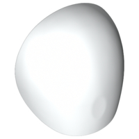 Large Figure Shoulder Cover, Armor, Round, Smooth [Plain] in White