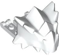 Creature Body Part, Dragon Head Upper Jaw with 2 x 4 Studs, Bars in White