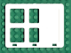 Duplo Door 1 x 4 x 4 with Four Panes in White