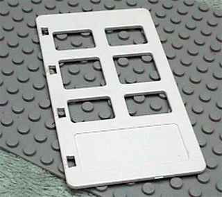 Duplo Door 1 x 3 1/2 x 5 1/3 with Six Panes in White