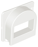Duplo Door / Window / Mailbox Raised in White