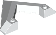 Brick Wedged, Sloped 45° 6 x 8 with Pointed Cutout in White