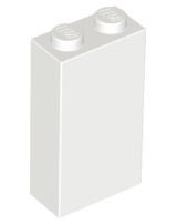 Brick 1 x 2 x 3 with Bottom Stud Holder in White