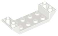 Brick Sloped Inverted 45° 6 x 2 Double with 2 x 4 Recessed in White