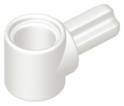 Technic Pin Connector Hub with 1 Axle in White