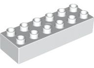 Duplo Brick 2 x 6 in White