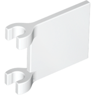 Flag 2 x 2 Square [Thin Clips] in White