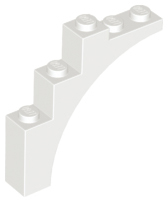 Brick Arch 1 x 5 x 4 [Continuous Bow] in White