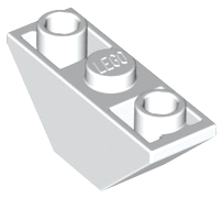 Brick Sloped Inverted 45° 3 x 1 Double with 2 Completely Open Studs in White