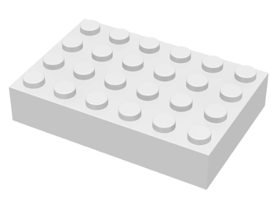 Brick 4 x 6 in White